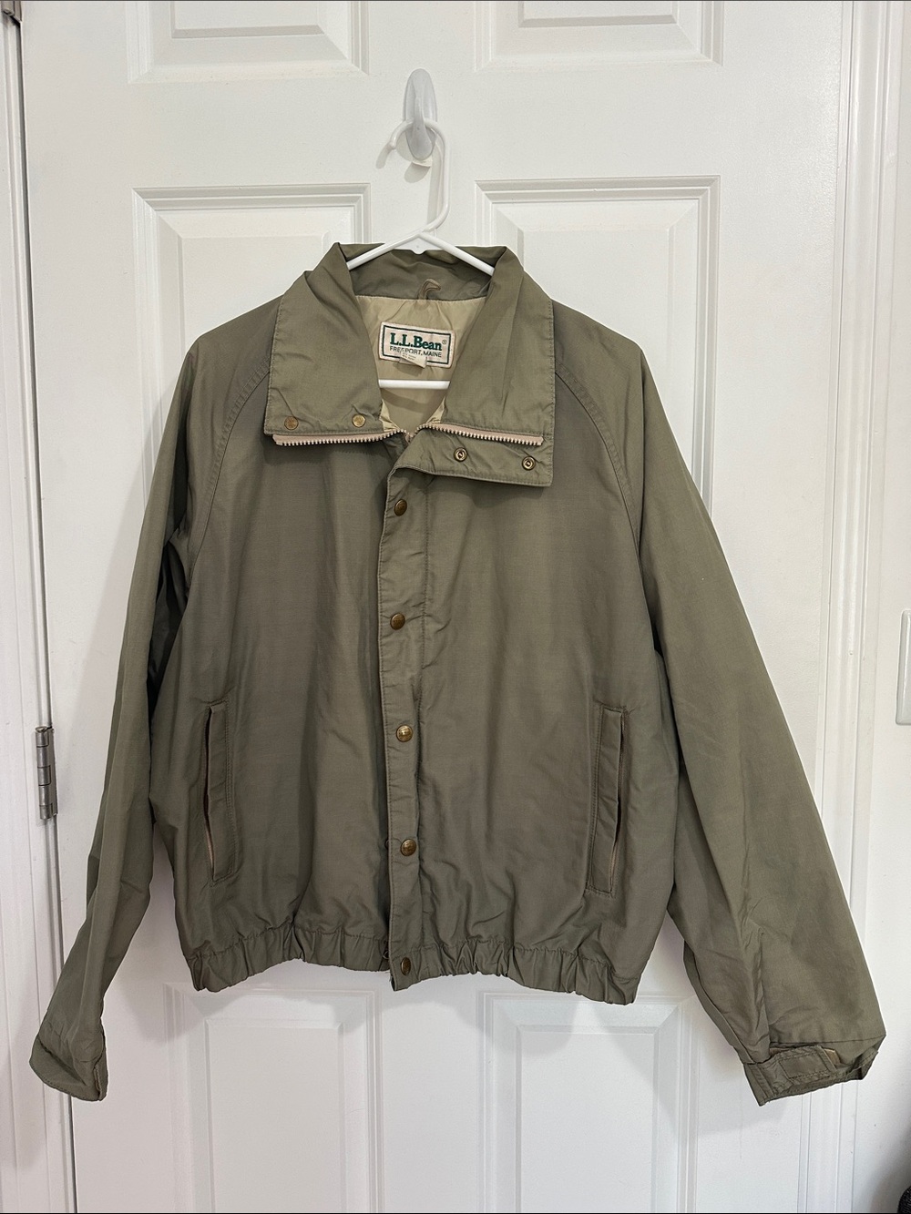 Vintage 80s L.L. Bean Olive Bomber Jacket - Size L